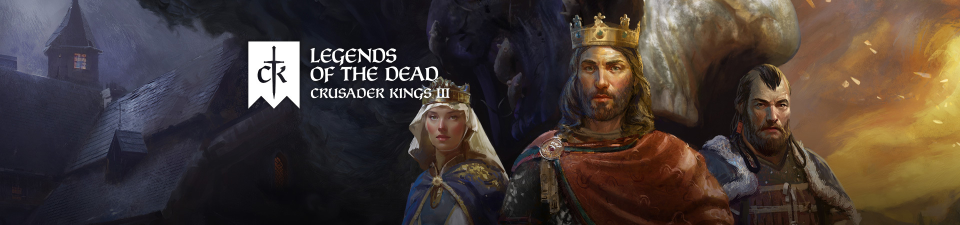 Crusader Kings III: Legends of the Dead - <b><img class="img-dk "  src="/images/icon-serialfor-steam.png" width="" height="" title="Buyers receive a key for Steam to redeem, install &amp; play" /><img class="img-lt "  src="/images/icon-serialfor-steam-lt.png" width="" height="" title="Buyers receive a key for Steam to redeem, install &amp; play" /></b><span> Now available</span>